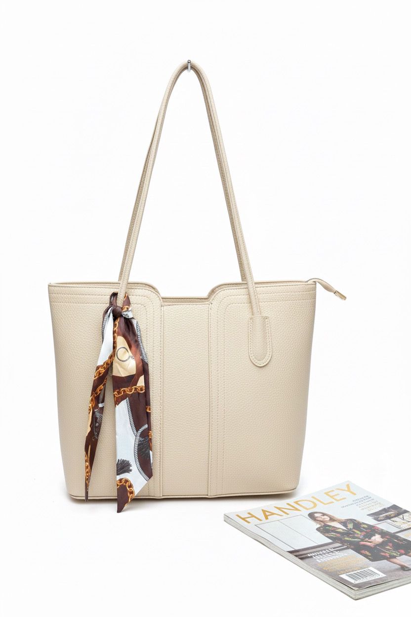 FULAR DETAYLI BÜYÜK ŞIK ÇANTA