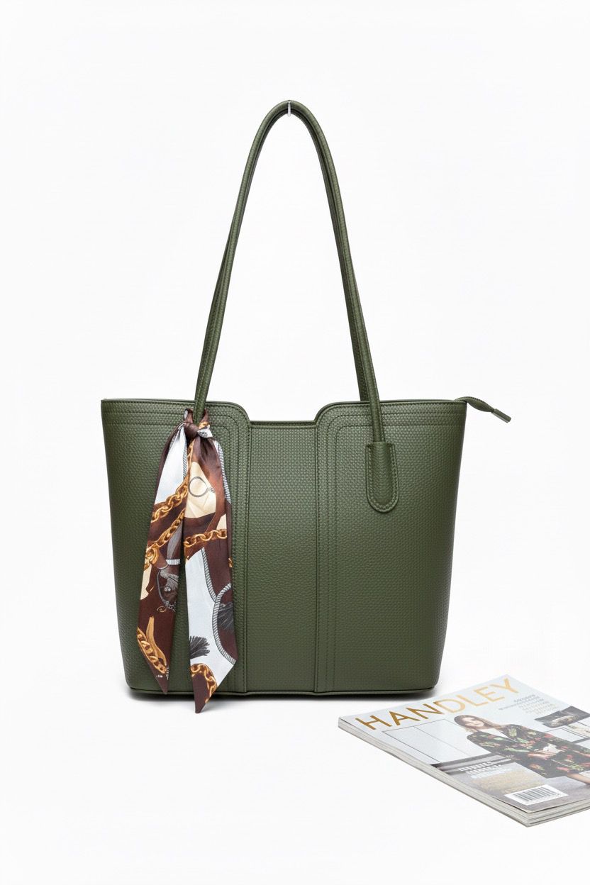 FULAR DETAYLI BÜYÜK ŞIK ÇANTA