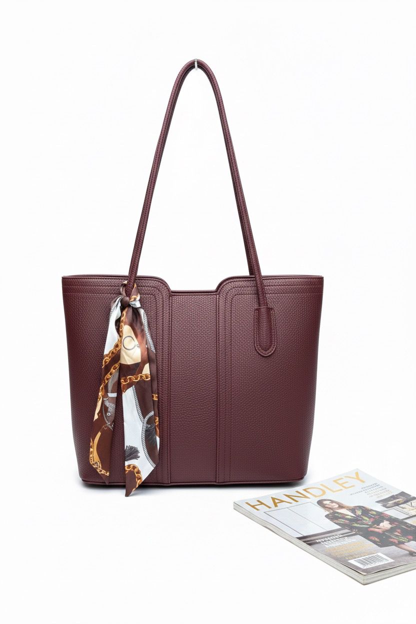 FULAR DETAYLI BÜYÜK ŞIK ÇANTA