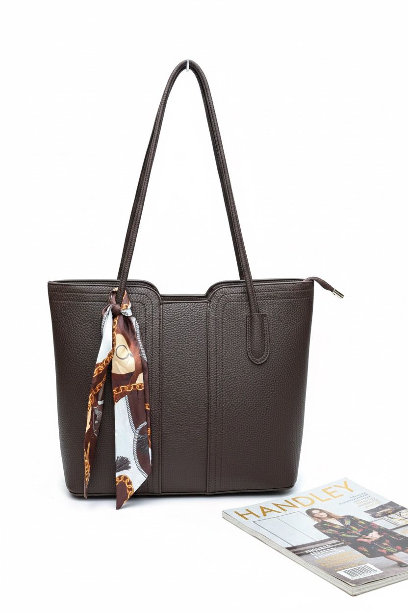 FULAR DETAYLI BÜYÜK ŞIK ÇANTA