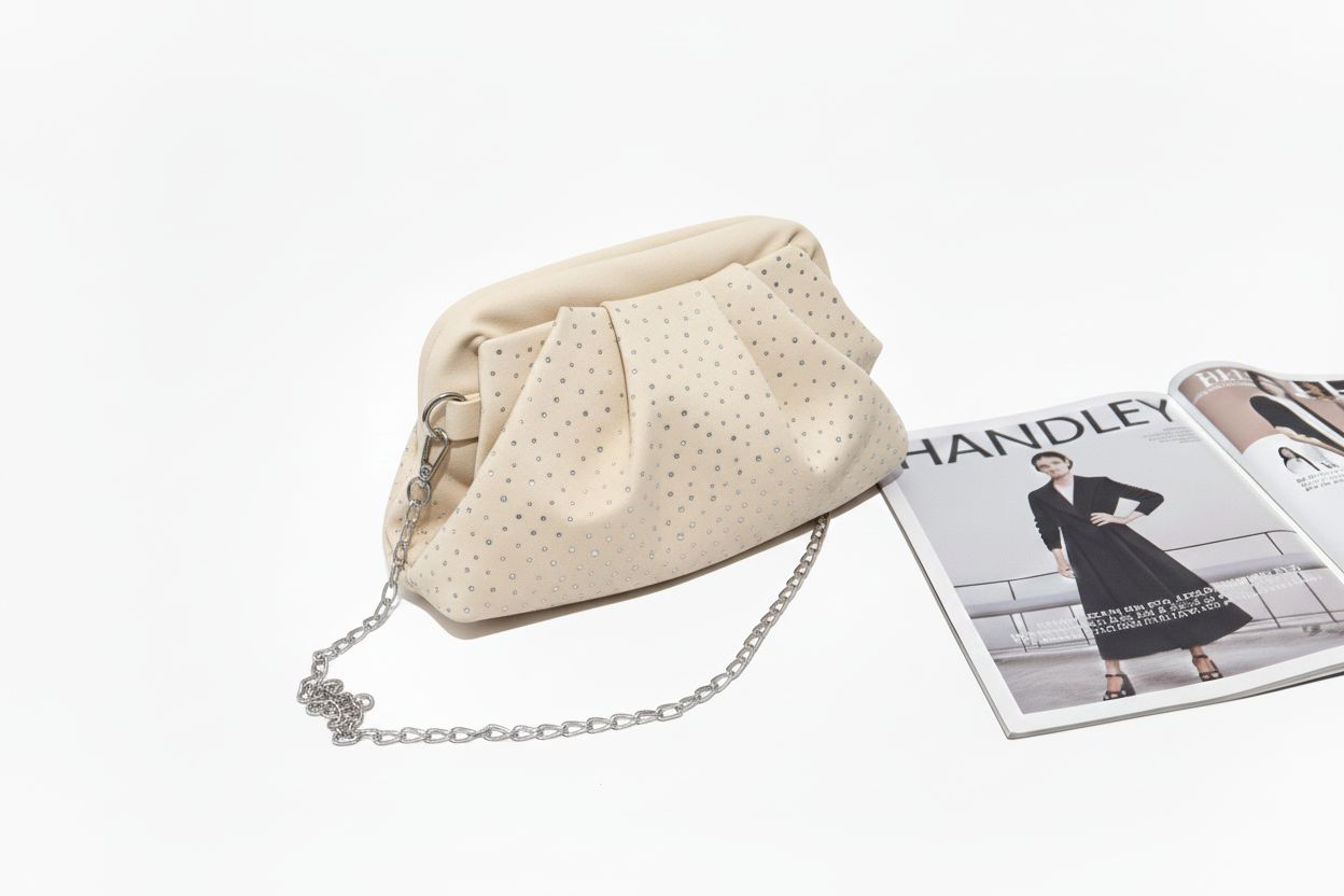 BURSLU ŞIK TASARIMLI TAŞLI ÇANTA