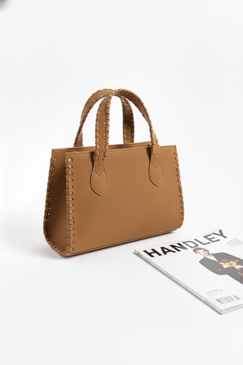 SÜET ÖRGÜ DETAYLI ÇANTA