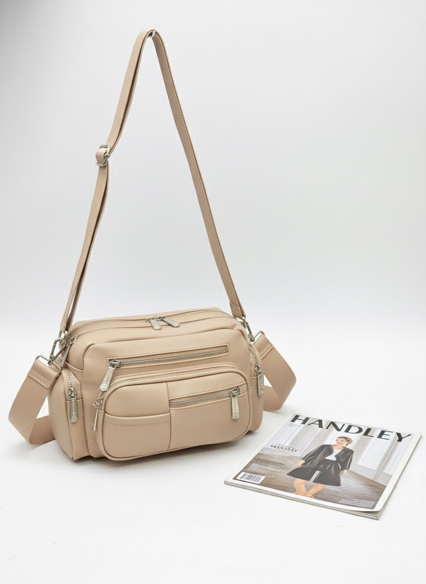 ÇAPRAZ ASKILI ÇOK BÖLMELİ ÇANTA