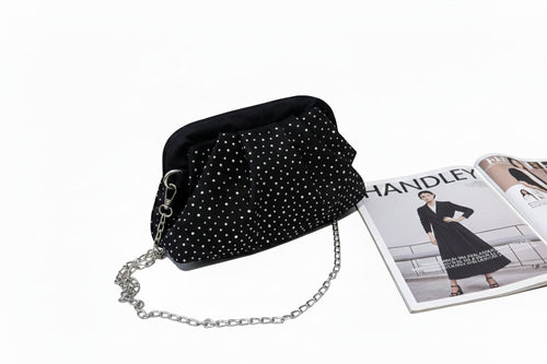 BURSLU ŞIK TASARIMLI TAŞLI ÇANTA