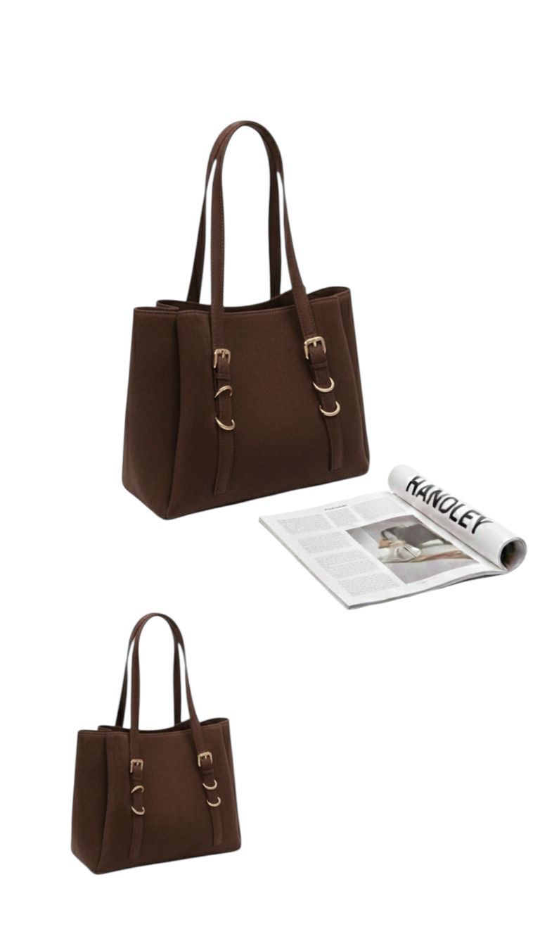 ELDEN TUTMALI ŞIK TASARIMLI SÜET ÇANTA