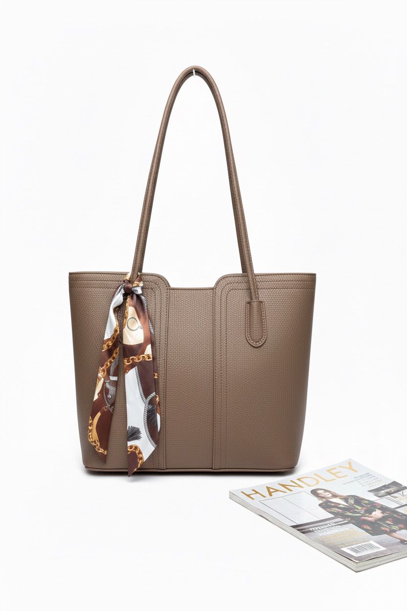 FULAR DETAYLI BÜYÜK ŞIK ÇANTA