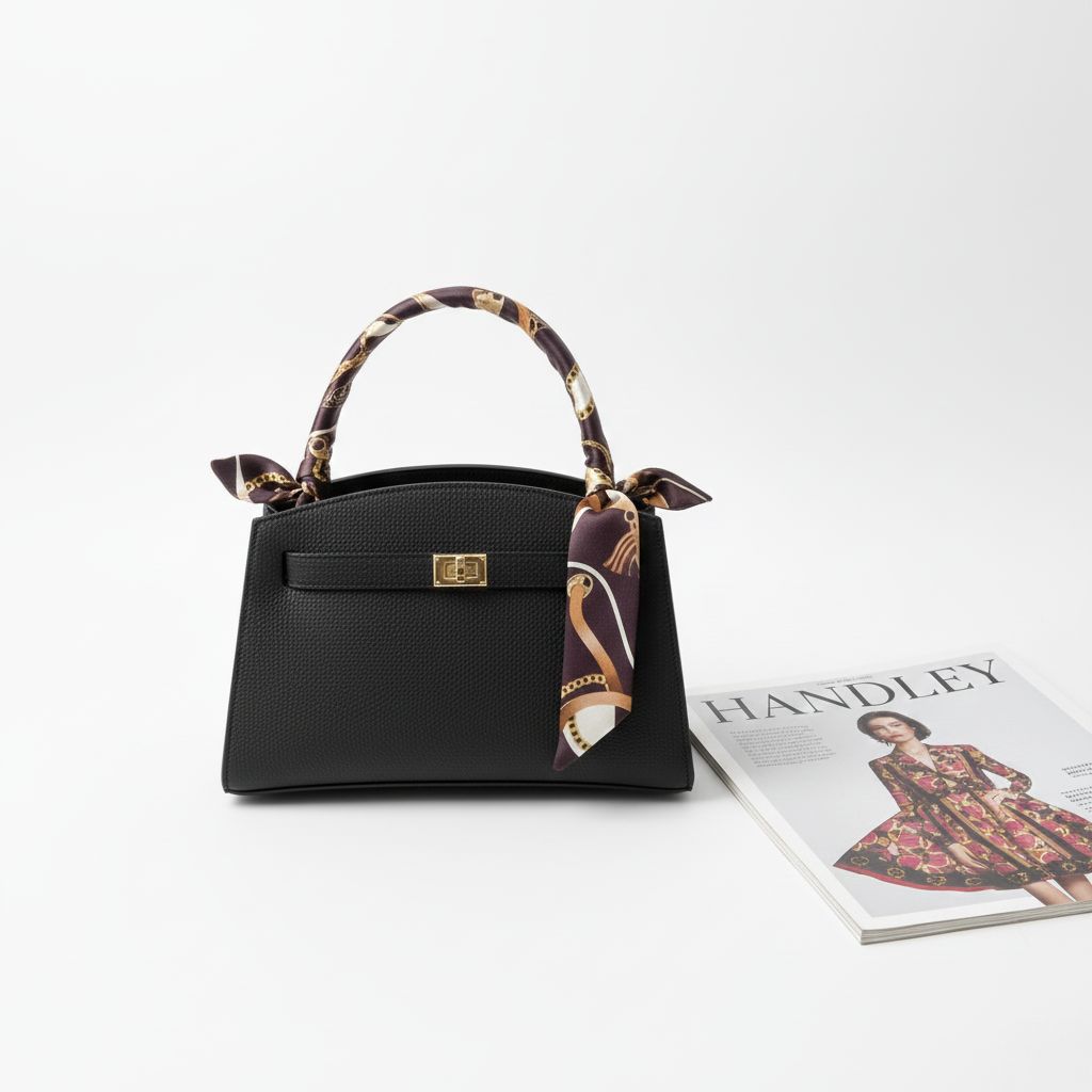 ELDEN TUTMALI FULARLI ŞIK ÇANTA