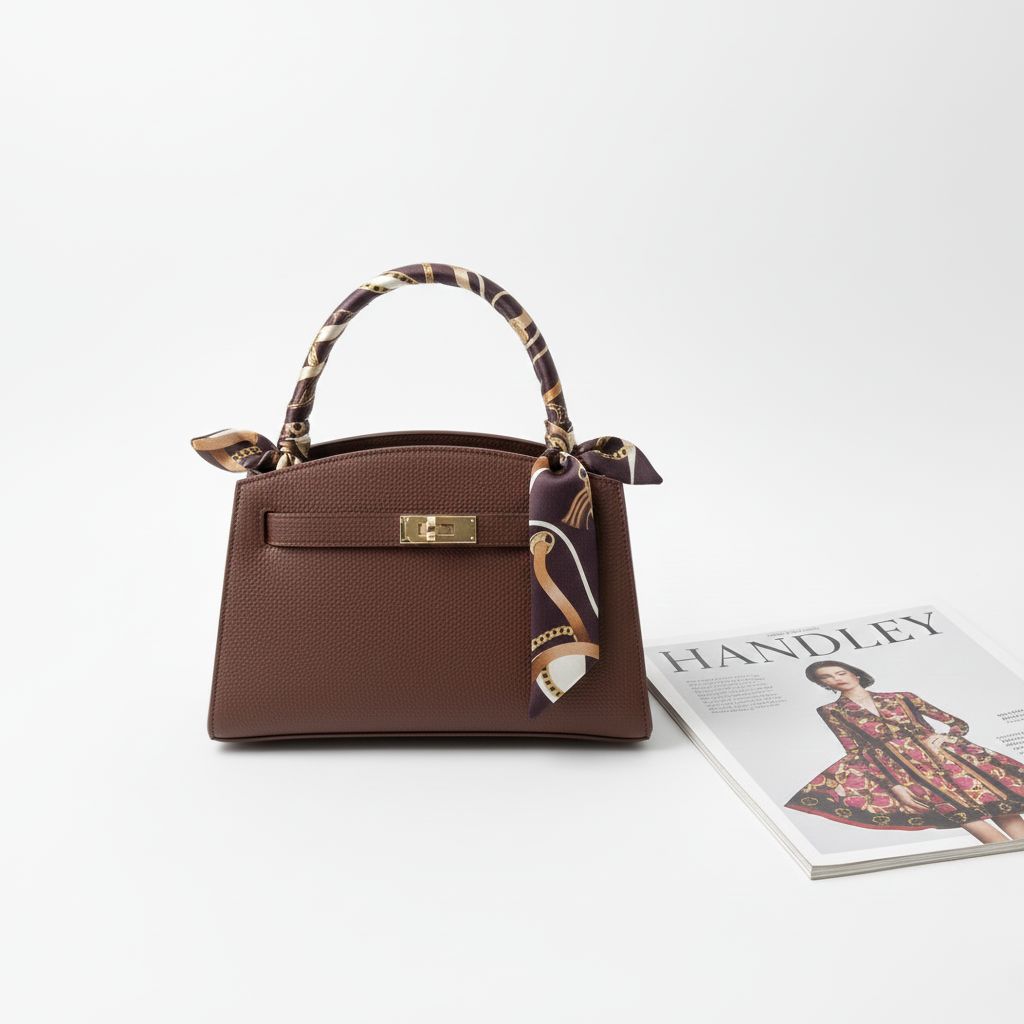 ELDEN TUTMALI FULARLI ŞIK ÇANTA